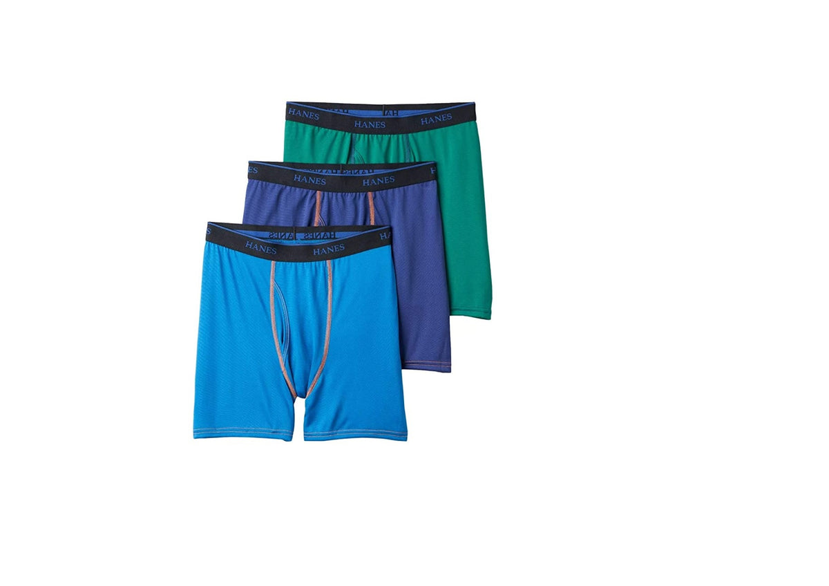 Hanes Boys' 5pk X-Temp Boxer Briefs - Green S