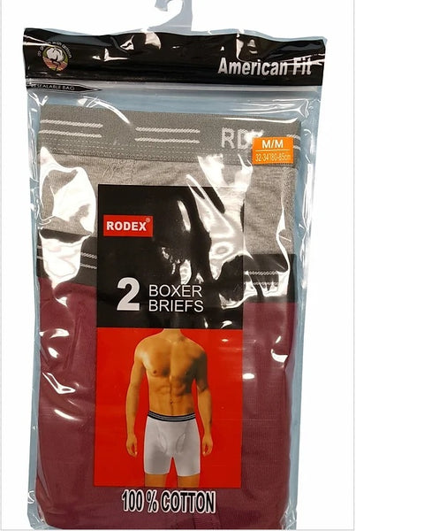 RODEX 2PK BOXER BRIEFS, $3.00 A PACK