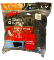 6 PACK HANES MEN NO SHOW BLACK NO SHOW ANKLE  SOCKS. $2.75