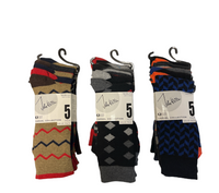 Truckload of MEN 5 PACK JHON WEITZ DRESS SOCKS (7200 PACKS OF 5 )