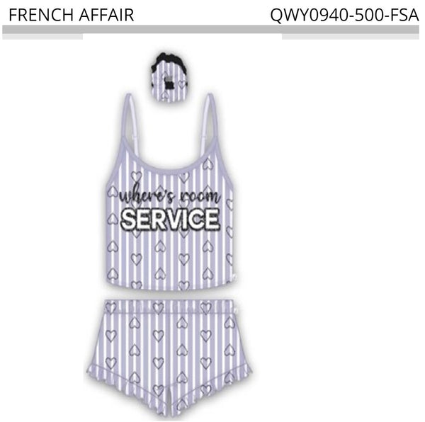 FRENCH AFFAIR WOMEN 2PC SLEEP WEAR SET, $3.50