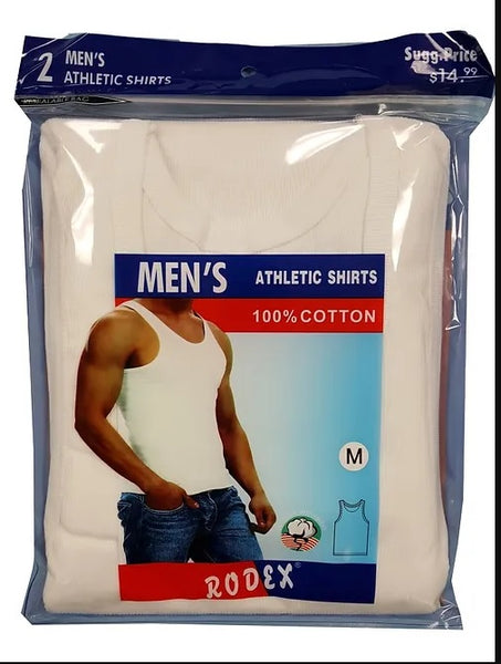 RODEX 2PK MEN WHITE A-SHIRT $3.00 A PACK