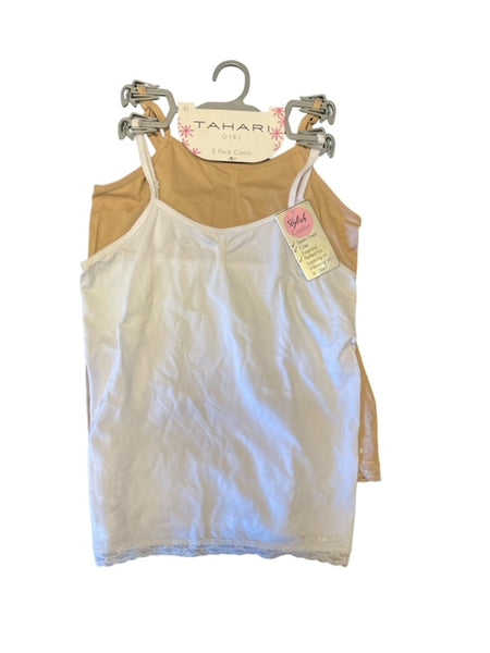 TAHARI 2 PACK GIRLS CAMI, $3.00 EACH