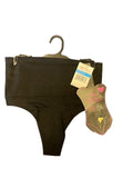 WAIST WATCHER BLACK CONTROL THONGS PANTY, $5.00 EACH