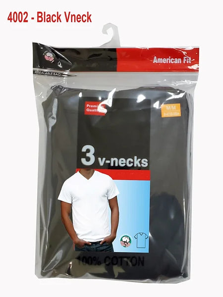 3 PACK AMERICAN FIT MEN BLACK V-NECK $ 4.50 A PACK