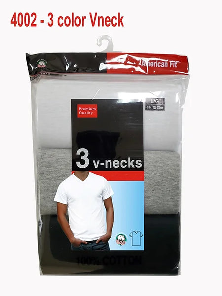 3 PACK AMERICAN FIT MEN COLOR V-NECK $ 4.50 A PACK