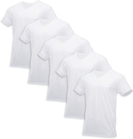 5 PACK BVD 1 ST Q  MEN WHITE V- NECK, $10.00 A PACK