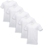 5 PACK BVD 1 ST Q  MEN WHITE V- NECK, $10.00 A PACK