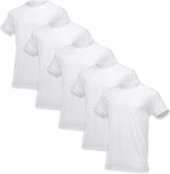 5 PACK BVD 1 ST Q  MEN WHITE CREW NECK, $10.00 A PACK