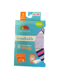 6 PACK FRUIT OF THE LOOM GIRLS BREATHABLE BIKINI, $3.50 A PACK