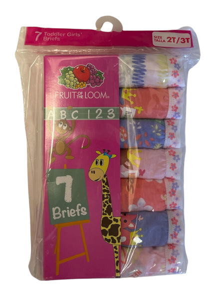 Fruit of the Loom Girl's Toddler Brief (Pack of 7), $ 4.00 A PACK