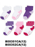 6PK 1ST Q HANES TODDLER GIRLS SOCKS, $3.00 A PACK