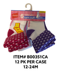 6PK 1ST Q HANES TODDLER GIRLS SOCKS, $3.00 A PACK