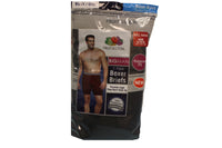 2 PACK 1 ST Q FRUIT OF THE LOOM MEN BOXER BRIEFS, $4.00 a Pack