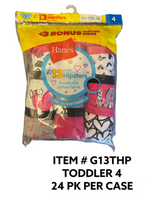 13 PK HANES 1ST Q GIRLS TODDLER HIPSTER , $ 5.00 A PACK