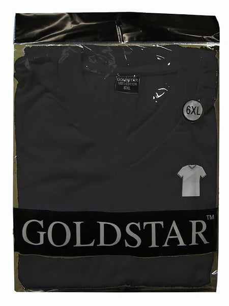 GOLD STAR BLACK V- NECK, $3.00