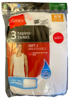 3 PACK HANES  WHITE MEN A-SHIRT, $4.50 a Pack